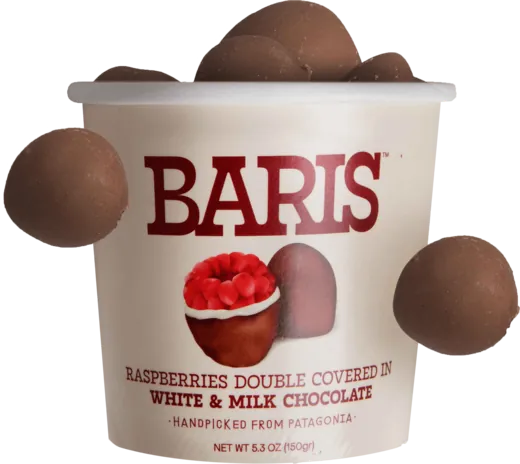 BARIS White & Milk Chocolate cup with bites