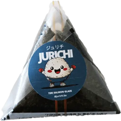 Onigiri teriyaki salmón glaze